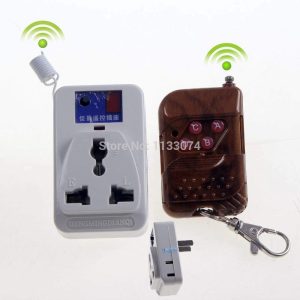 Prise intelligente avec télécommande RF 110-220V - 2 soclets - Domotique