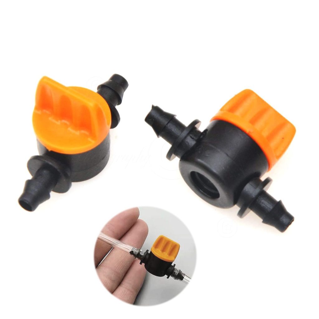 2x Rheolydd Falf Rheoli Cyflenwad Dŵr Aer ar gyfer Pwmp Tanc Pysgod 4/6mm Addasiad
