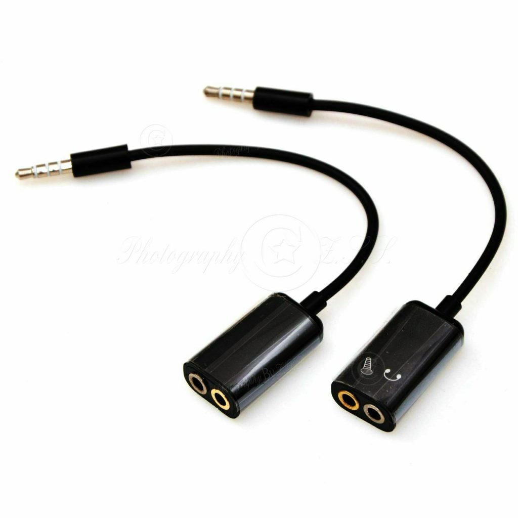 3.5mm 잭 콤보 마이크/헤드폰 분배 어댑터 2개 (데스크탑 iPhone Android 호환)