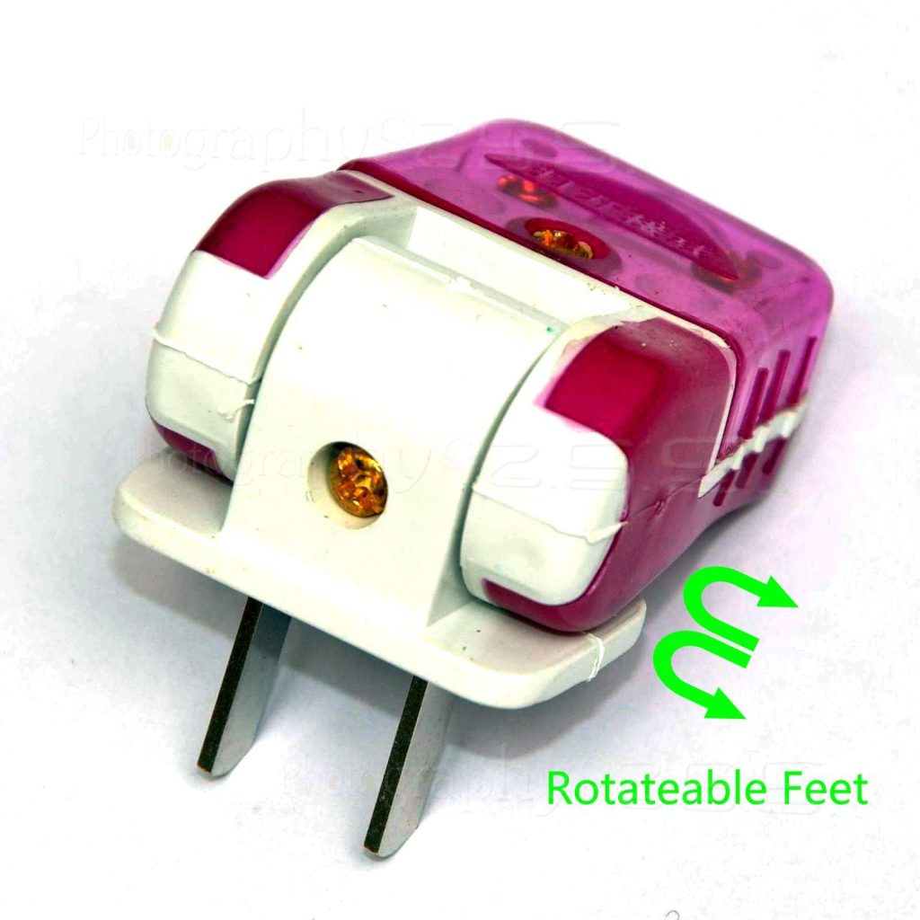 2x Rotate Foot Foldable Fix 2Pin 250V/16A US Plug Rewirable Power Connector DIY