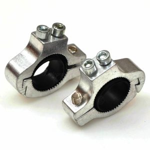 オートバイ・電動自転車用 LEDライトランプ クランプホルダー ハンドルマウントブラケット 2個セット