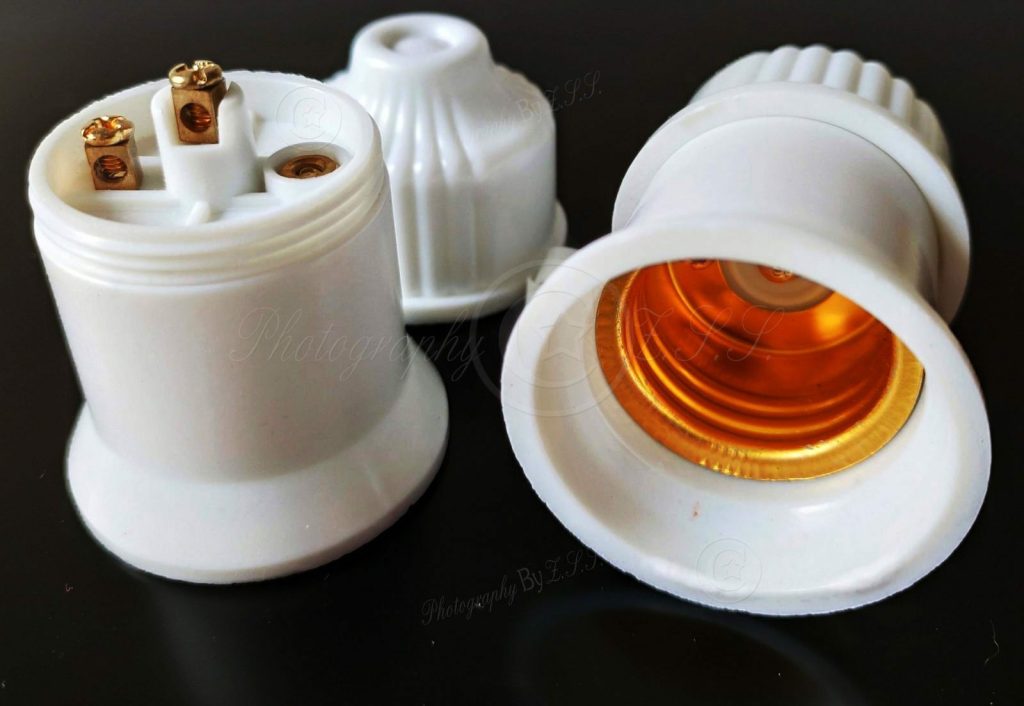 2x Adaptador de Soquete E27 para Lâmpada Pendente com Parafuso