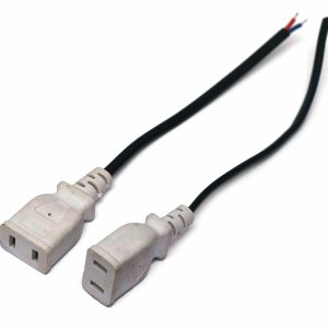 2x 15cm Kabel mit 2-poligem AU/US-Stecker Netzanschluss für IP-Kamera Stromversorgung, einfache Verdrahtung