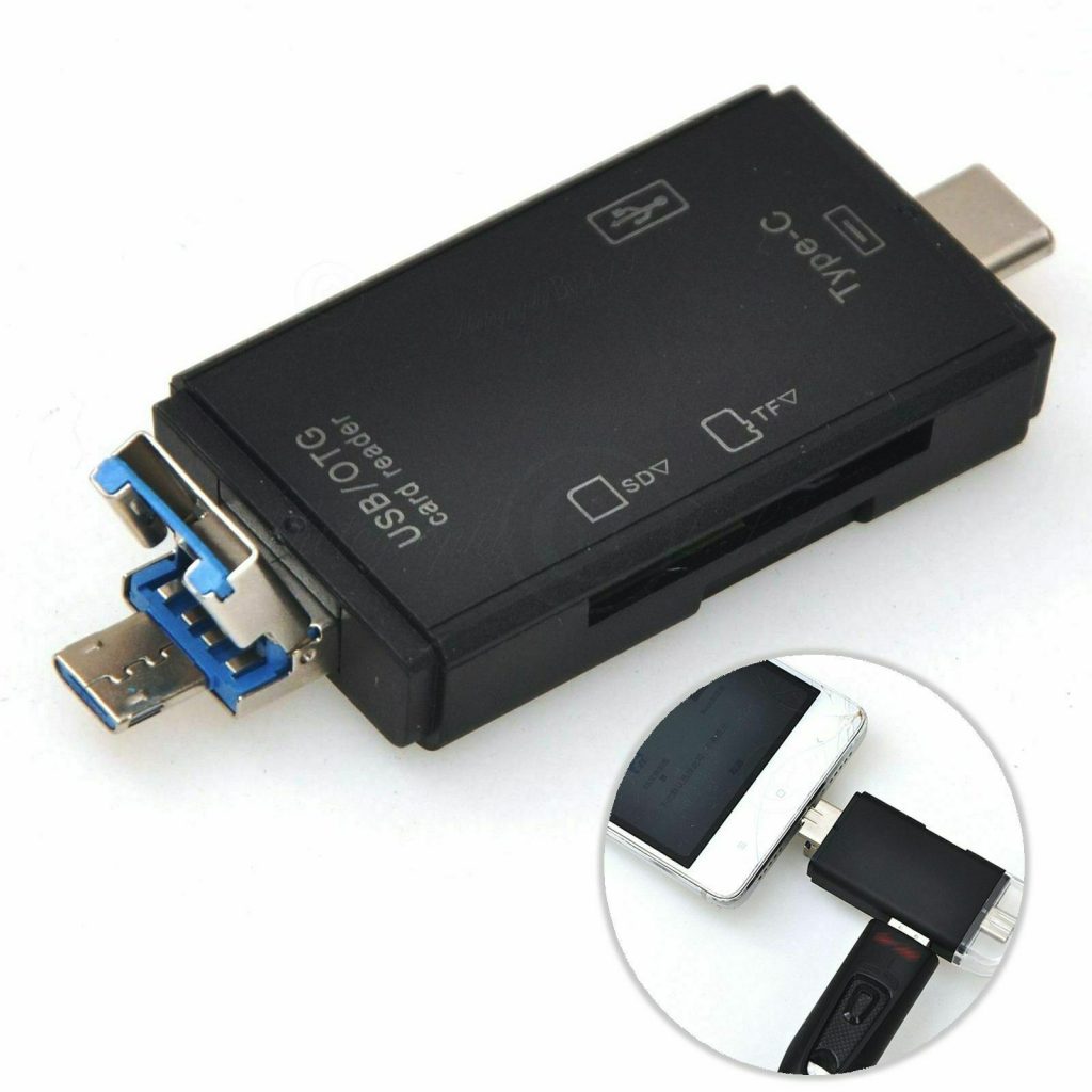 4in1 Type-C/마이크로 USB/USB 호스트 OTG SD/TF 카드 리더 모바일 간편 공유 전송