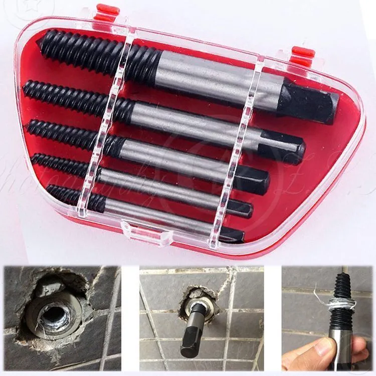 Residual Broken Screw Extractor Rusted Bolt Faucet /Mechanical Parts Remover Set