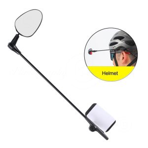 Adjustable Bike Cycling MTB Safety Helmet Mounted Rear View Mirror For Riding