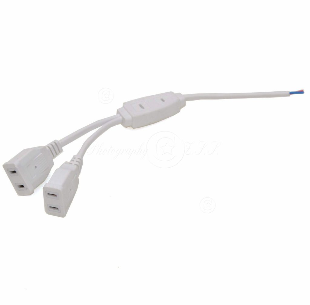 Divisor 1Para2 Conector de Tomada AU/US 2 Pin Fonte para Câmera IP Fiação Fácil