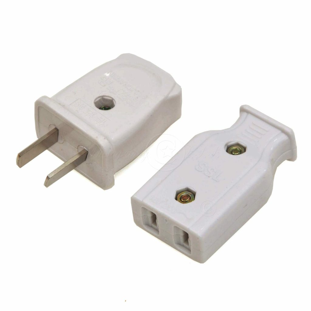 易接线AU/US插头插座电源连接器，适用于IP摄像头电源DIY配件