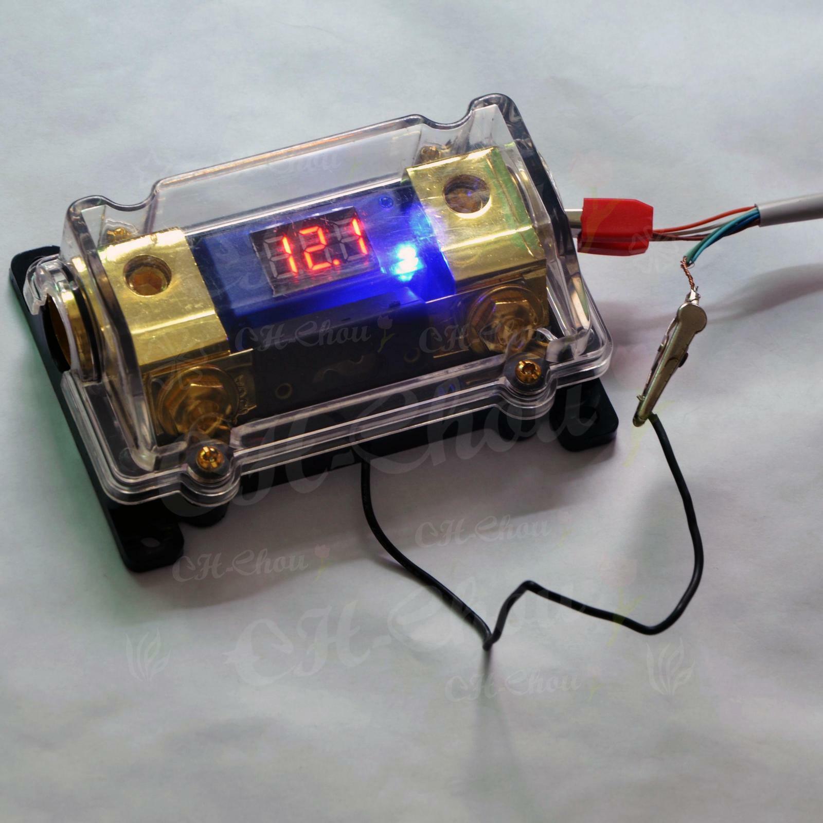 LED Voltage Display ANL Dist Block Fuse Holder Auto Car Audio Overload Protector - 图片 3