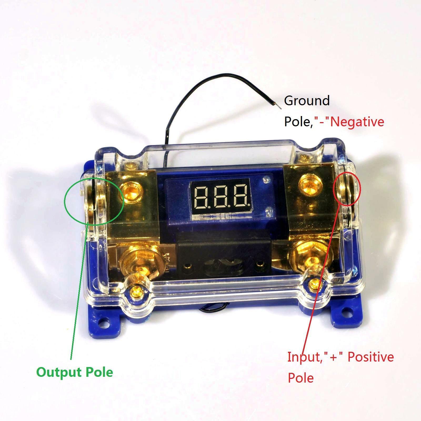 LED Voltage Display ANL Dist Block Fuse Holder Auto Car Audio Overload Protector - 图片 7