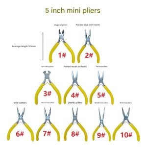 2x 10 typů miniaturních štípacích kleští pro šperkařství a opravy elektroniky