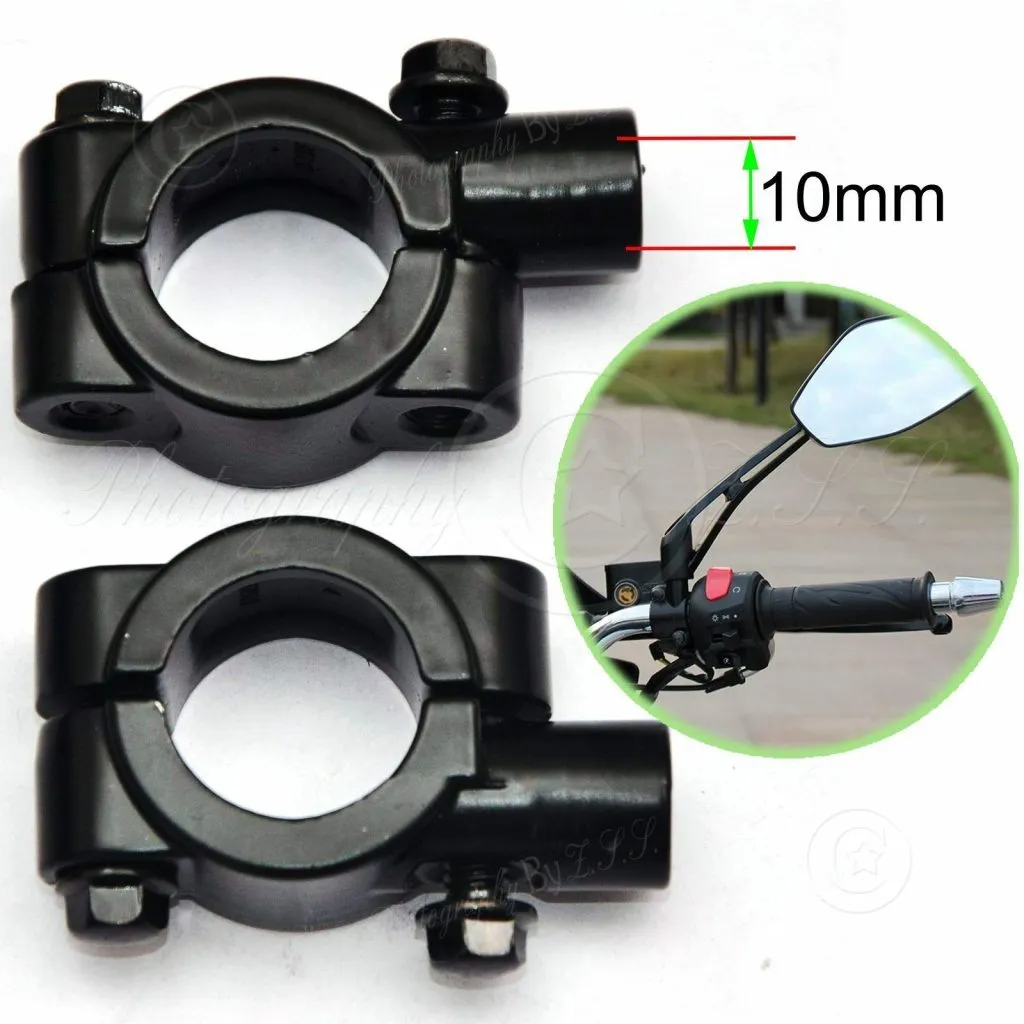 Pengapit Pemasangan Cermin Belakang Motosikal e-Bike Basikal Pemegang Bar Tangan Bahagian-10mm