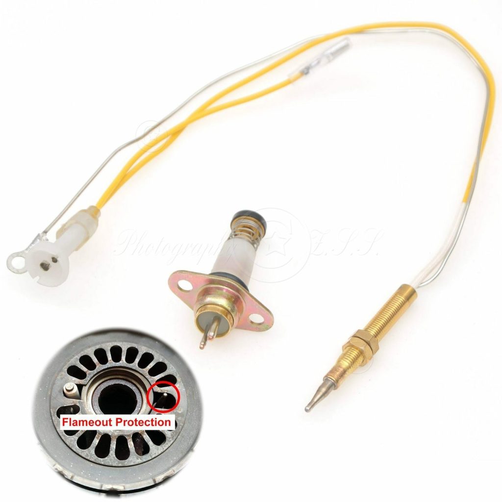 Peça de Reparo Segurança: Válvula Solenoide 2Pin para Fogão a Gás + Protetor de Extinção por Termopar