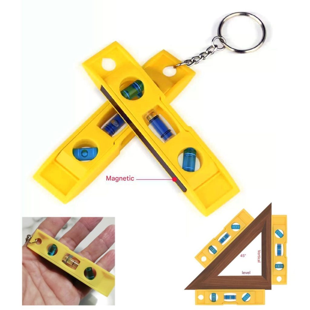 Lefel Ysbryd Magnetig Cludadwy 95mm ar gyfer Gosod Dodrefn Offer