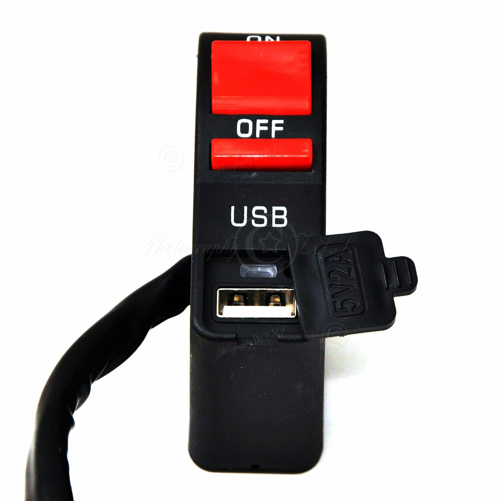 5V 2A USB Charger & Double Flash Switch For e-Bike Motorcycle Modification DIY - Imagen 2