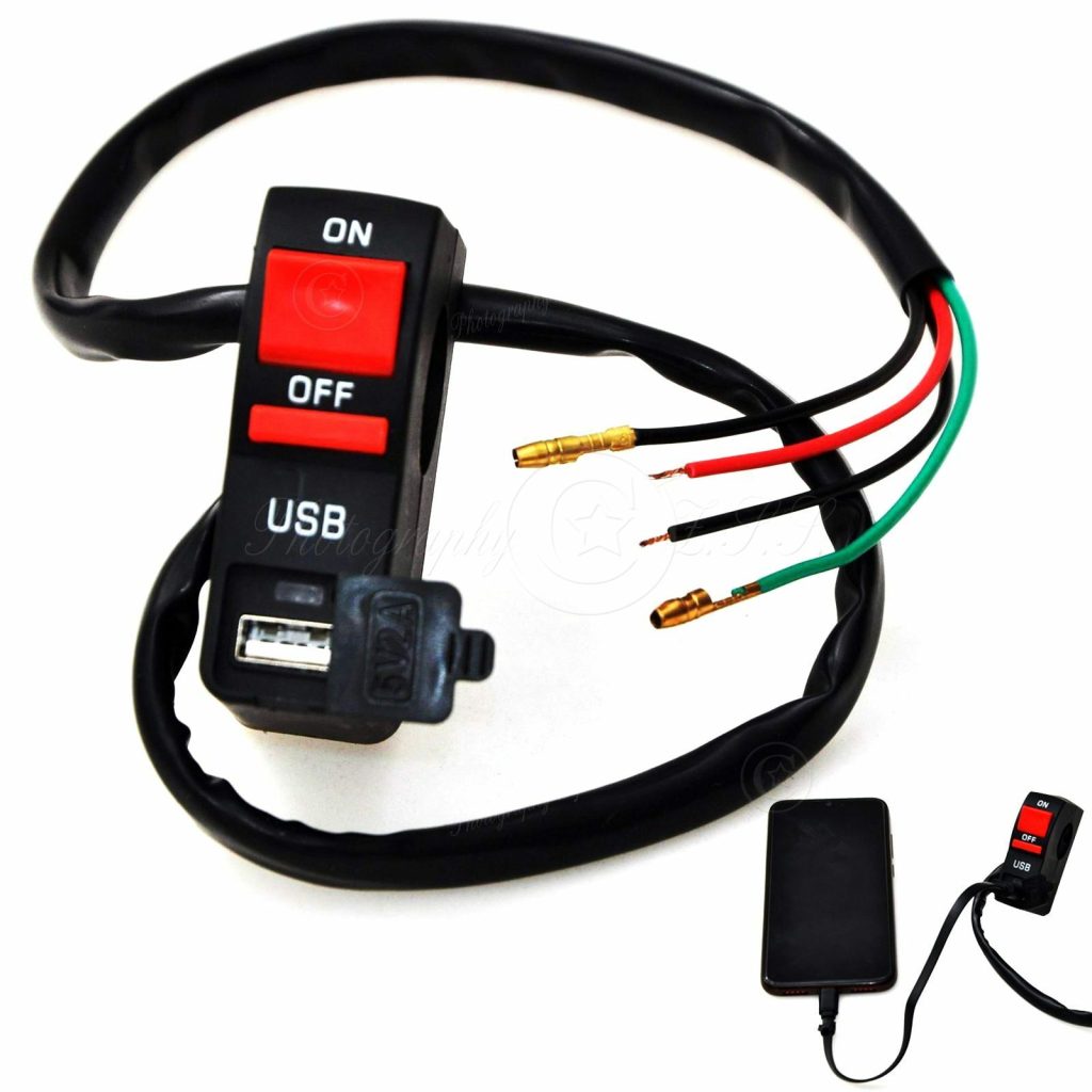 USB nabíječka 5V 2A & dvojitý blinkrový spínač pro úpravy e-kol/motocyklů (DIY)