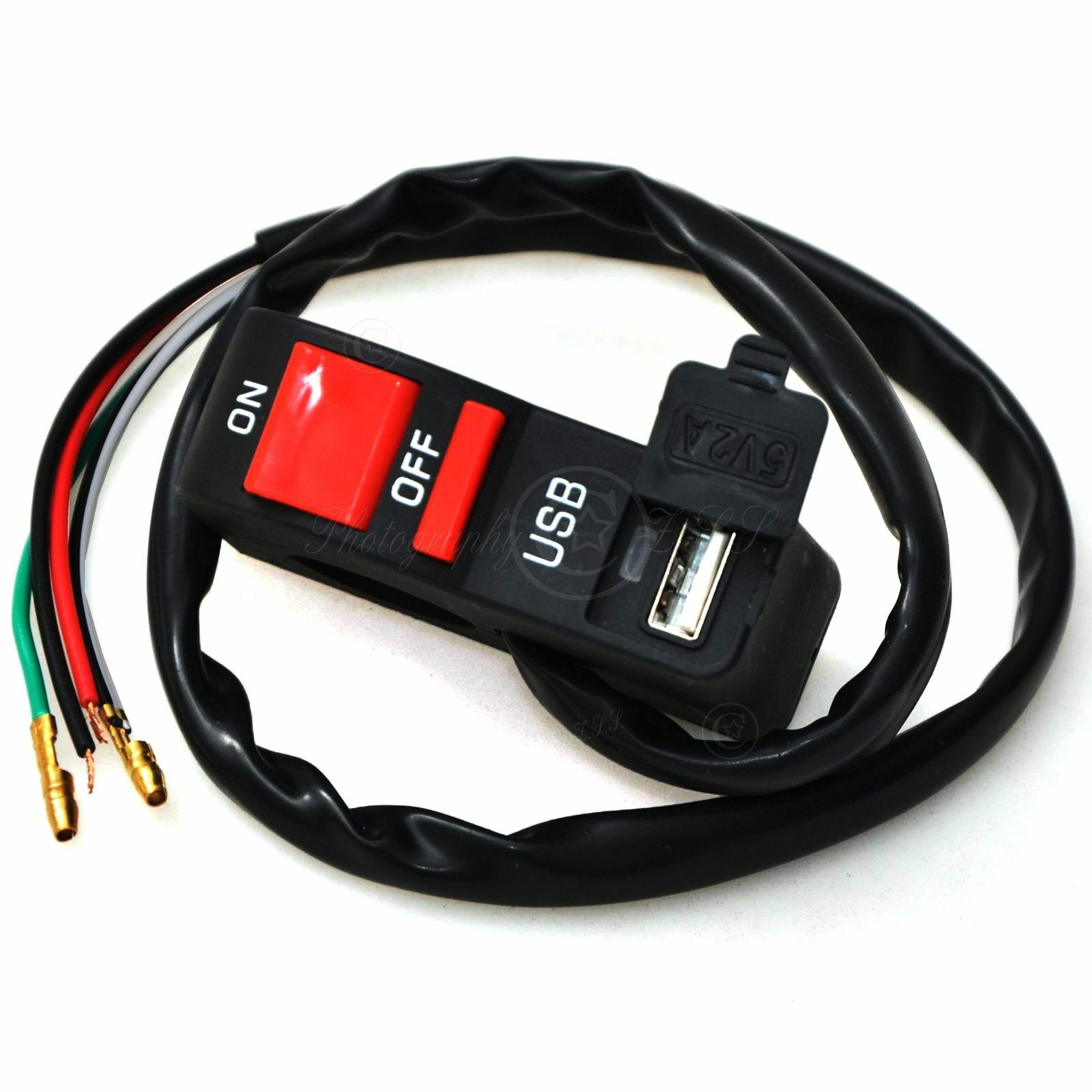 5V 2A USB Charger & Double Flash Switch For e-Bike Motorcycle Modification DIY - Imagen 5